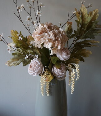 Rene Houtman Kunstbloemen Boeket Ida | Wit | L100 cm