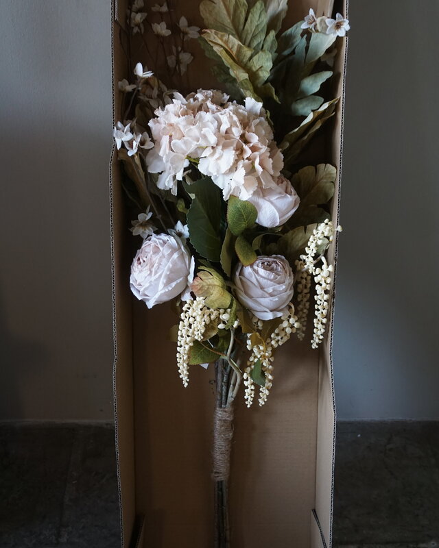 Rene Houtman Kunstbloemen Boeket Ida | Wit | l100 cm