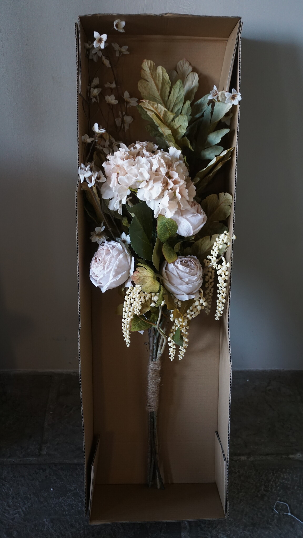 Rene Houtman Kunstbloemen Boeket Ida | Wit | l100 cm