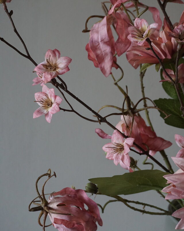 Rene Houtman Kunstbloemen Boeket Eden | Roze | L100 cm