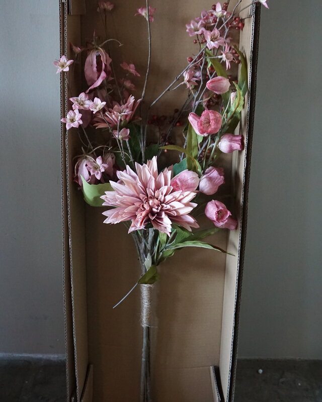 Rene Houtman Kunstbloemen Boeket Eden | Roze | L100 cm