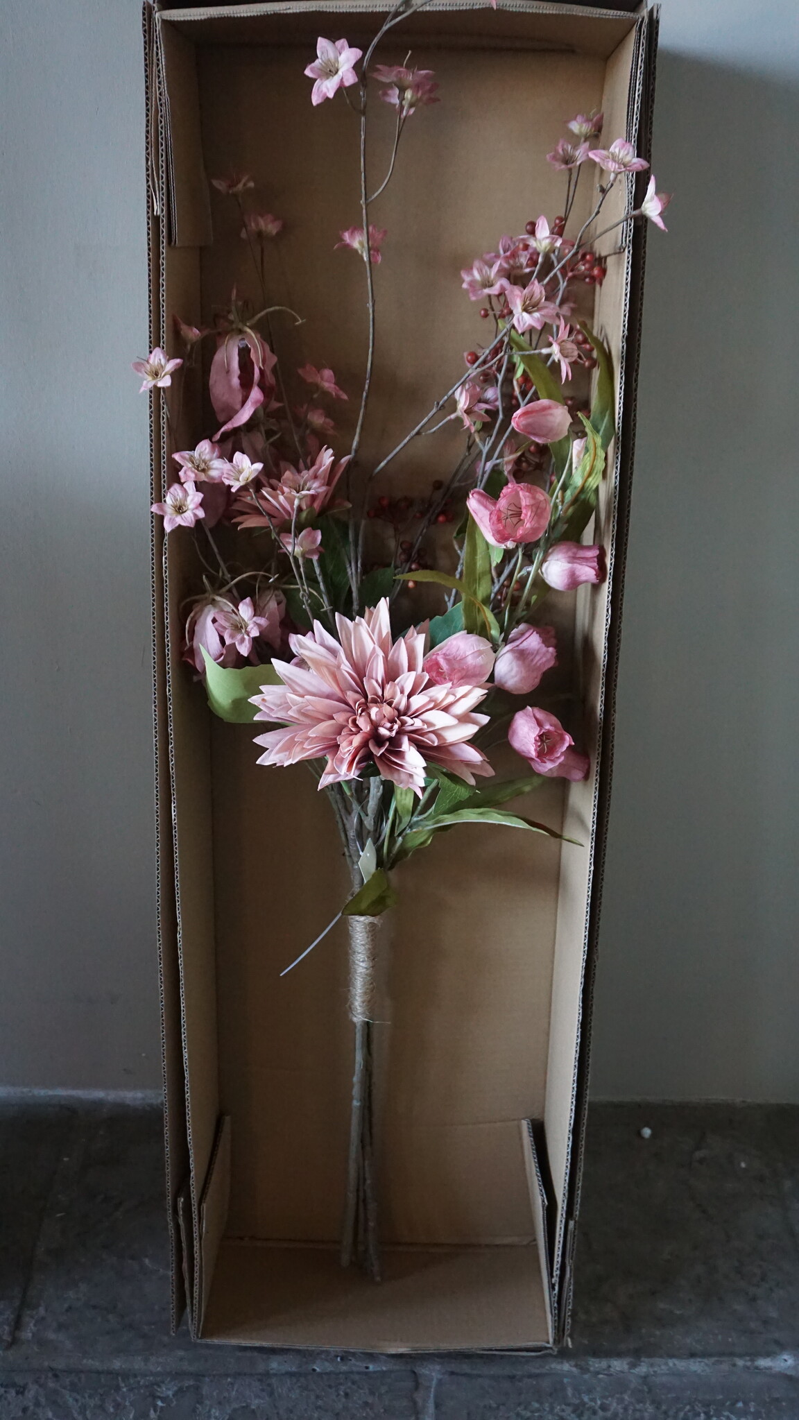 Rene Houtman Kunstbloemen Boeket Eden | Roze | L100 cm