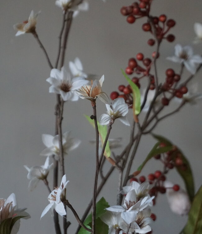 Rene Houtman Kunstbloemen Boeket Eden | Wit | L100 cm