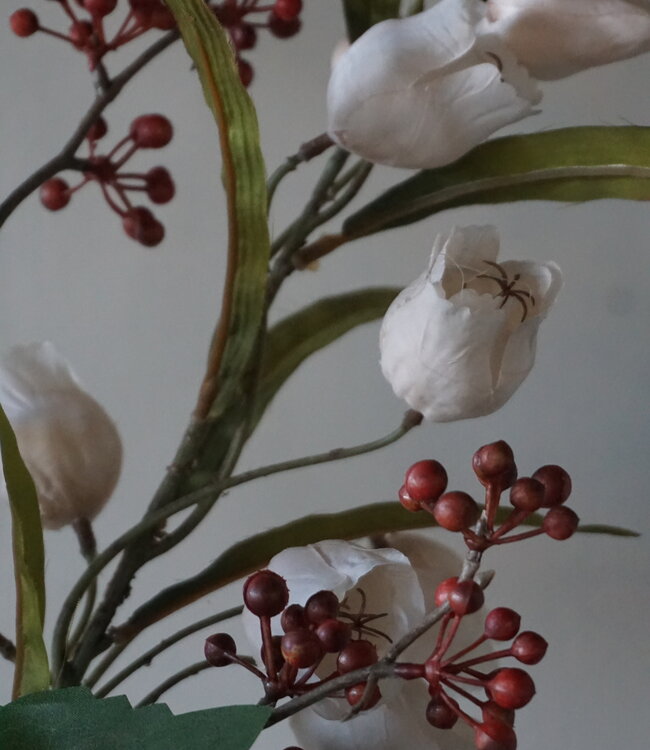 Rene Houtman Kunstbloemen Boeket Eden | Wit | L100 cm