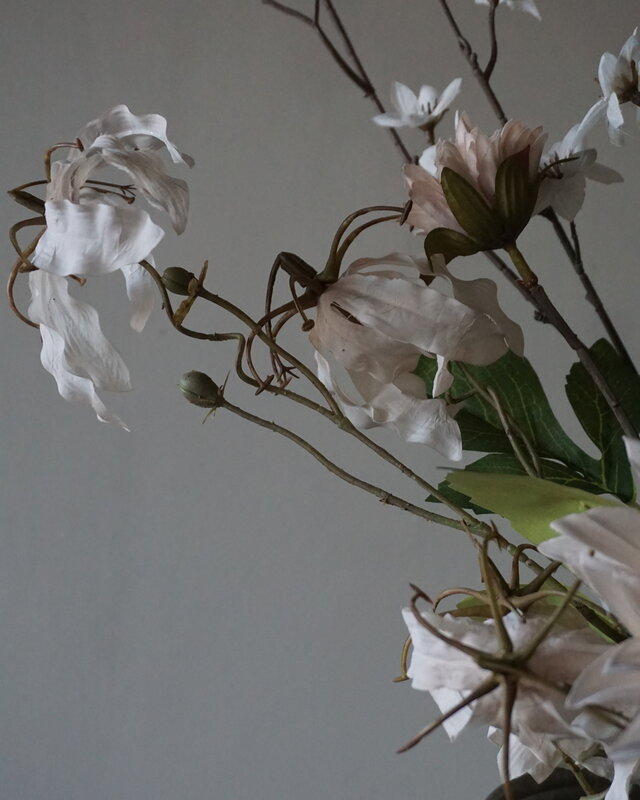 Rene Houtman Kunstbloemen Boeket Eden | Wit | L100 cm