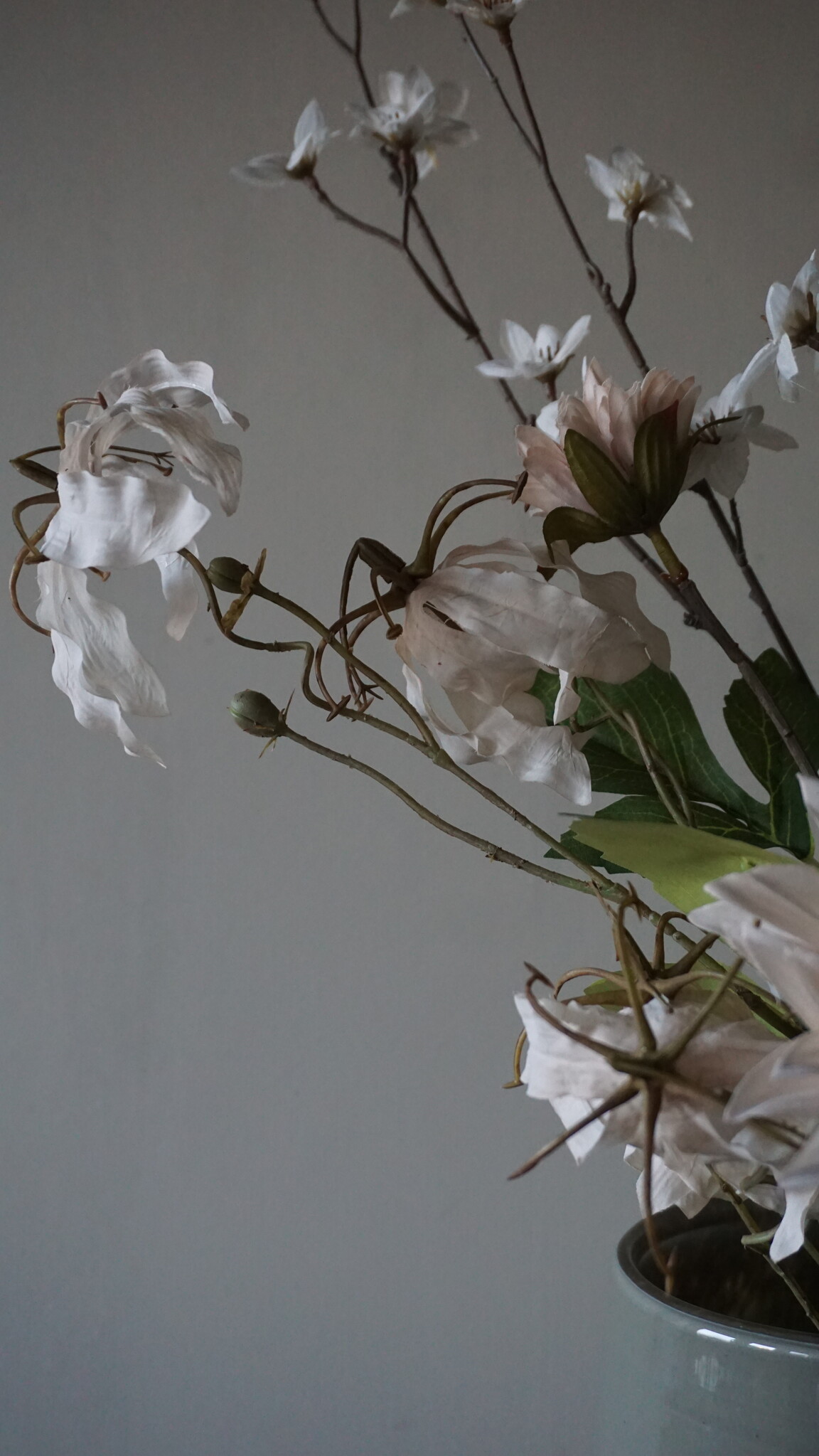 Rene Houtman Kunstbloemen Boeket Eden | Wit | L100 cm