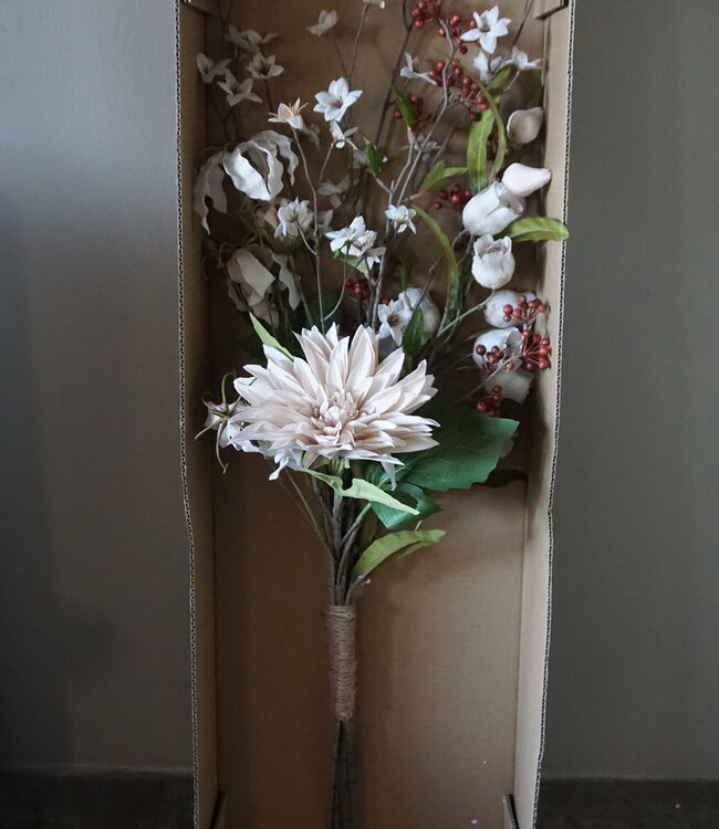 Rene Houtman Kunstbloemen Boeket Eden | Wit | L100 cm