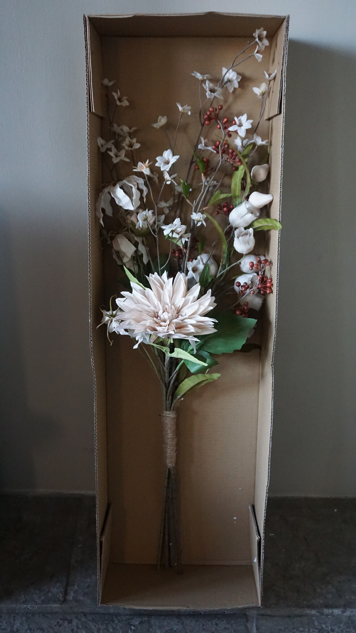 Rene Houtman Kunstbloemen Boeket Eden | Wit | L100 cm