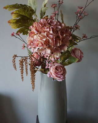 Rene Houtman Kunstbloemen Boeket Ida | Roze | L100 cm