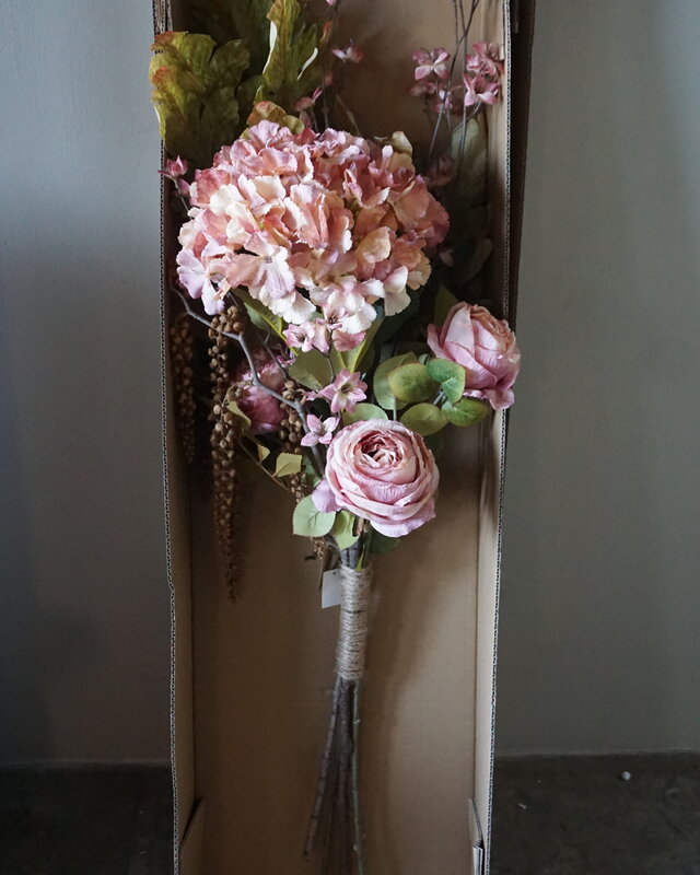 Rene Houtman Kunstbloemen Boeket Ida | Roze | L100 cm