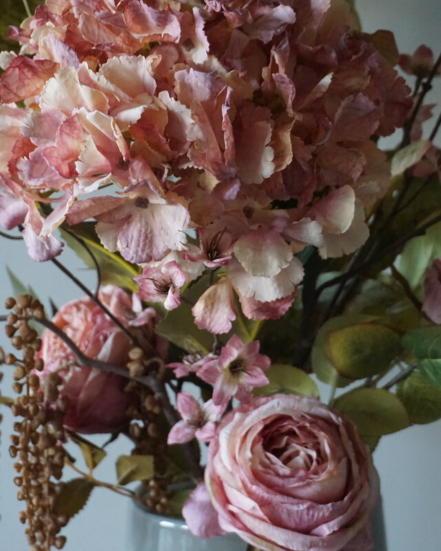 Rene Houtman Kunstbloemen Boeket Ida | Roze | L100 cm