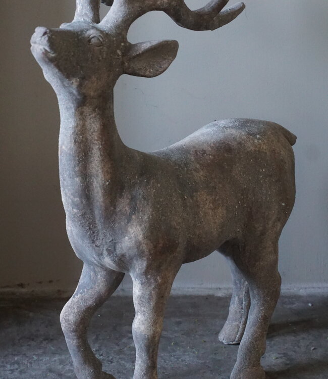 Rene Houtman Hert Orion M | Wit/Grijs | H50 x B35 x D12 cm