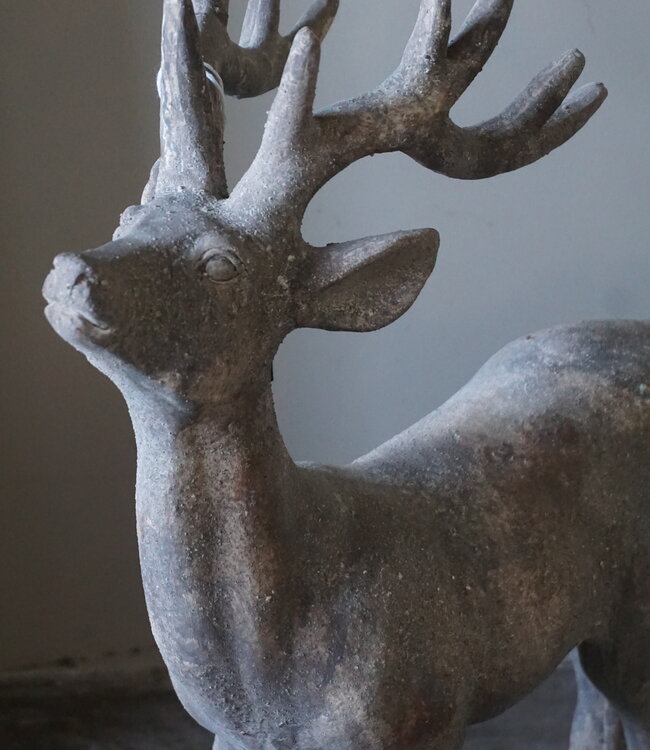 Rene Houtman Hert Orion M | Wit/Grijs | H50 x B35 x D12 cm