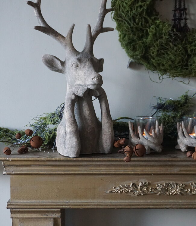 Rene Houtman Hert Alaya L | Grijs | H50 x B30 x D18 cm