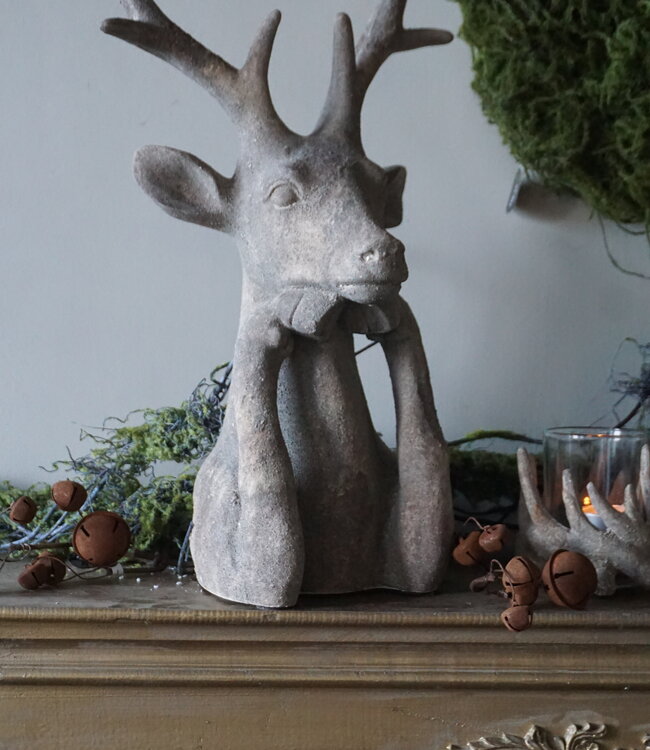 Rene Houtman Hert Alaya L | Grijs | H50 x B30 x D18 cm