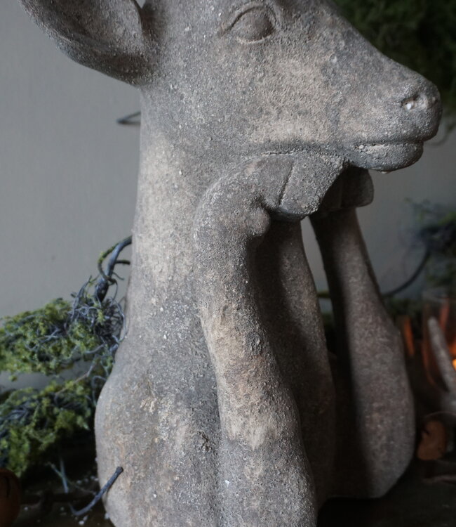 Rene Houtman Hert Alaya L | Grijs | H50 x B30 x D18 cm