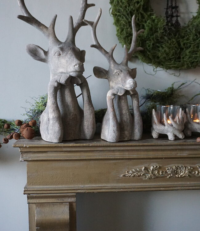 Rene Houtman Hert Alaya M | Grijs | H40 x B23 x D15 cm