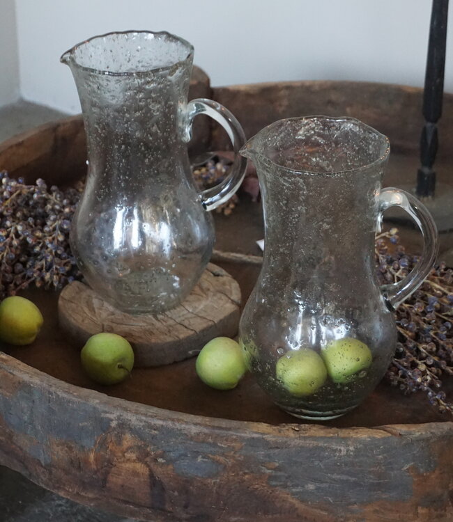 Aura Peeperkorn Glazen Karaf | Helder Met Bubbels | H25 x D13 cm