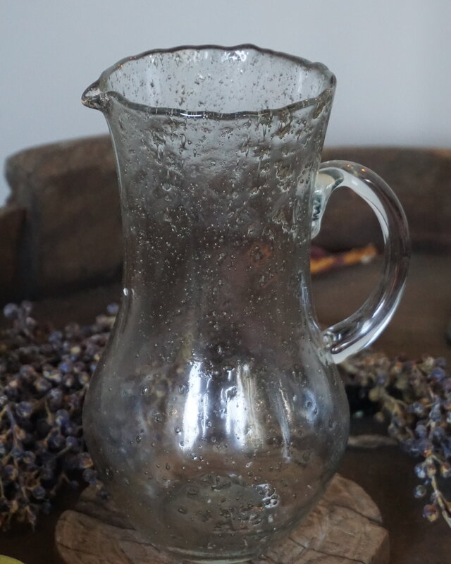 Aura Peeperkorn Glazen Karaf | Helder Met Bubbels | H25 x D13 cm