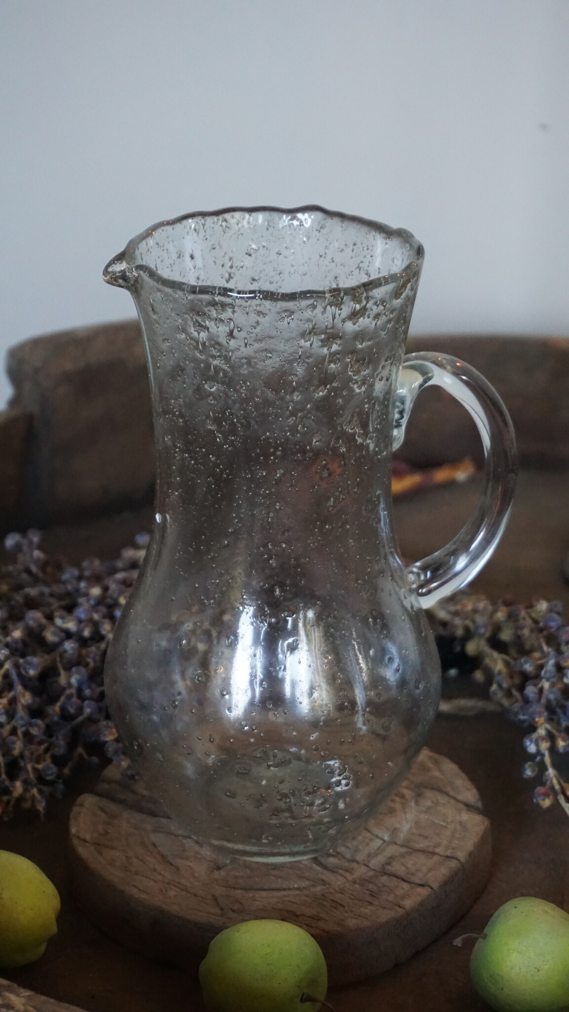 Aura Peeperkorn Glazen Karaf | Helder Met Bubbels | H25 x D13 cm