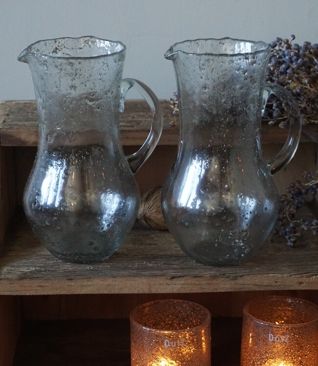 Aura Peeperkorn Glazen Karaf | Helder Met Bubbels | H25 x D13 cm