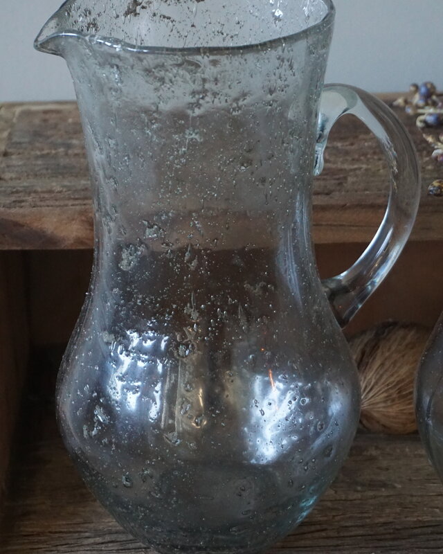 Aura Peeperkorn Glazen Karaf | Helder Met Bubbels | H25 x D13 cm