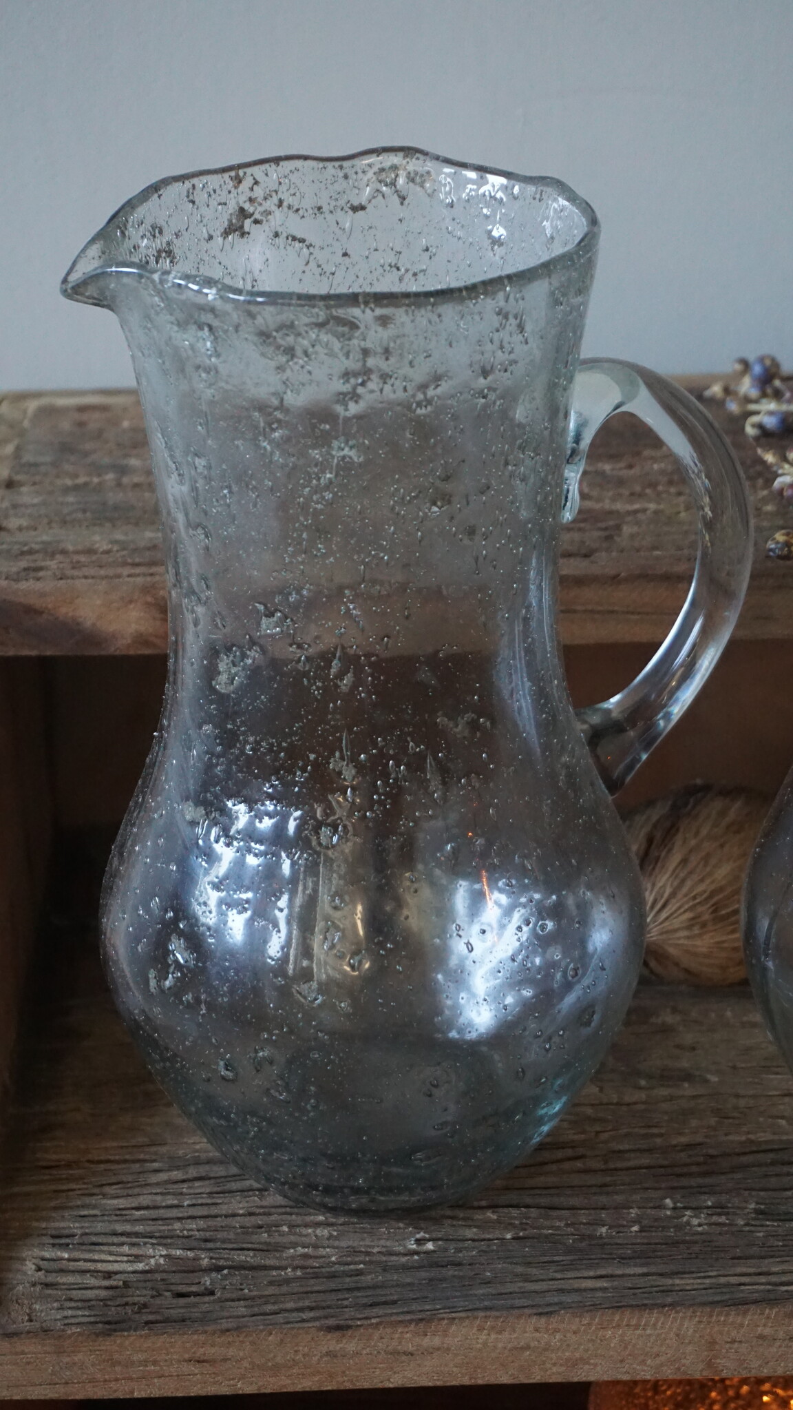 Aura Peeperkorn Glazen Karaf | Helder Met Bubbels | H25 x D13 cm