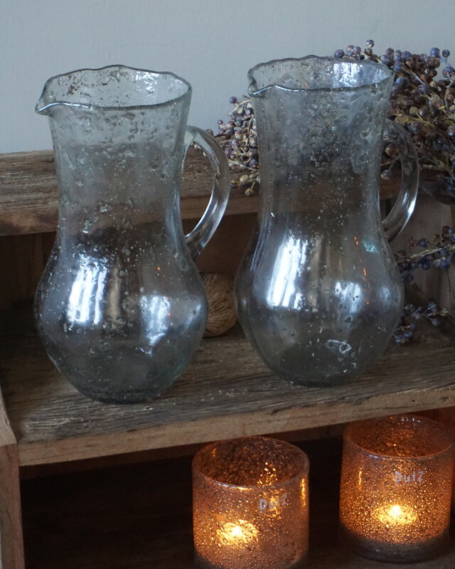 Aura Peeperkorn Glazen Karaf | Helder Met Bubbels | H25 x D13 cm