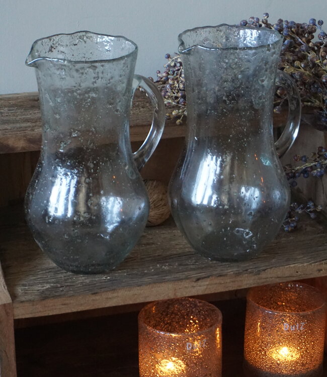 Aura Peeperkorn Glazen Karaf | Helder Met Bubbels | H25 x D13 cm