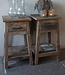 Rene Houtman Bijzettafel/Nachtkastje Truckwood | Set Van 2 | H75xB40xD40 cm