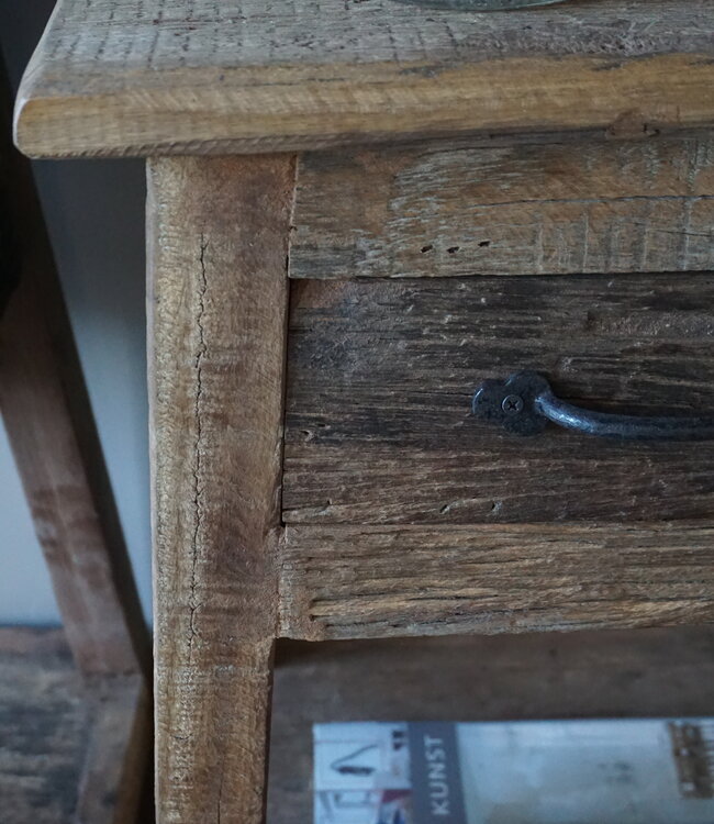 Rene Houtman Bijzettafel/Nachtkastje Truckwood | Set Van 2 | H75xB40xD40 cm