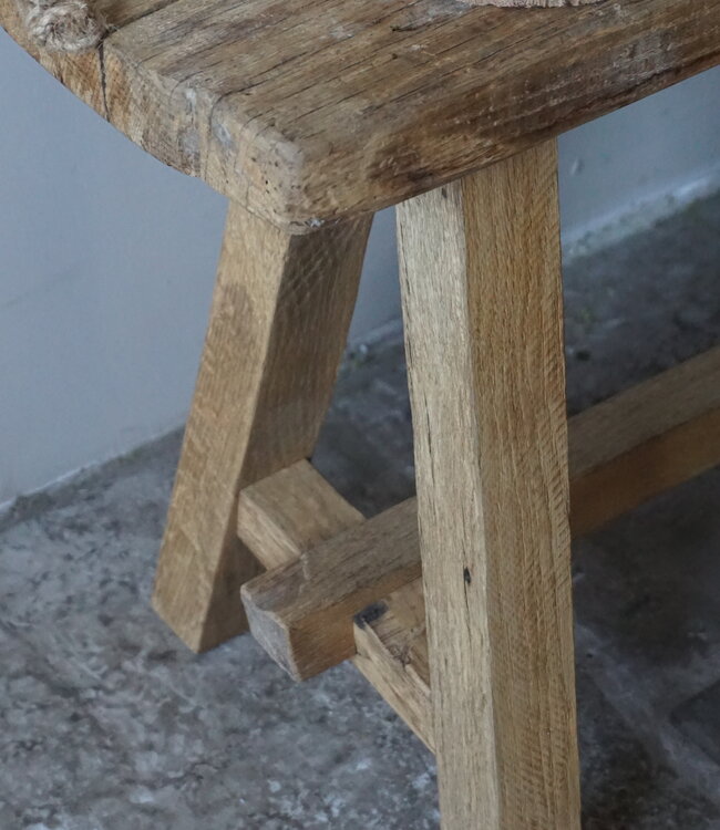 Rene Houtman Oud Eikenhouten Bankje | Nr 2 | H46 x B80 x D20 cm