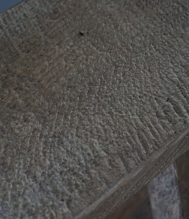 Rene Houtman Oud Eikenhouten Bankje | Nr 1 | H45 x B61 x D18 cm