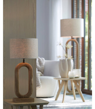 Rene Houtman Lampvoet 20x12x44 cm Hout Mat Naturel