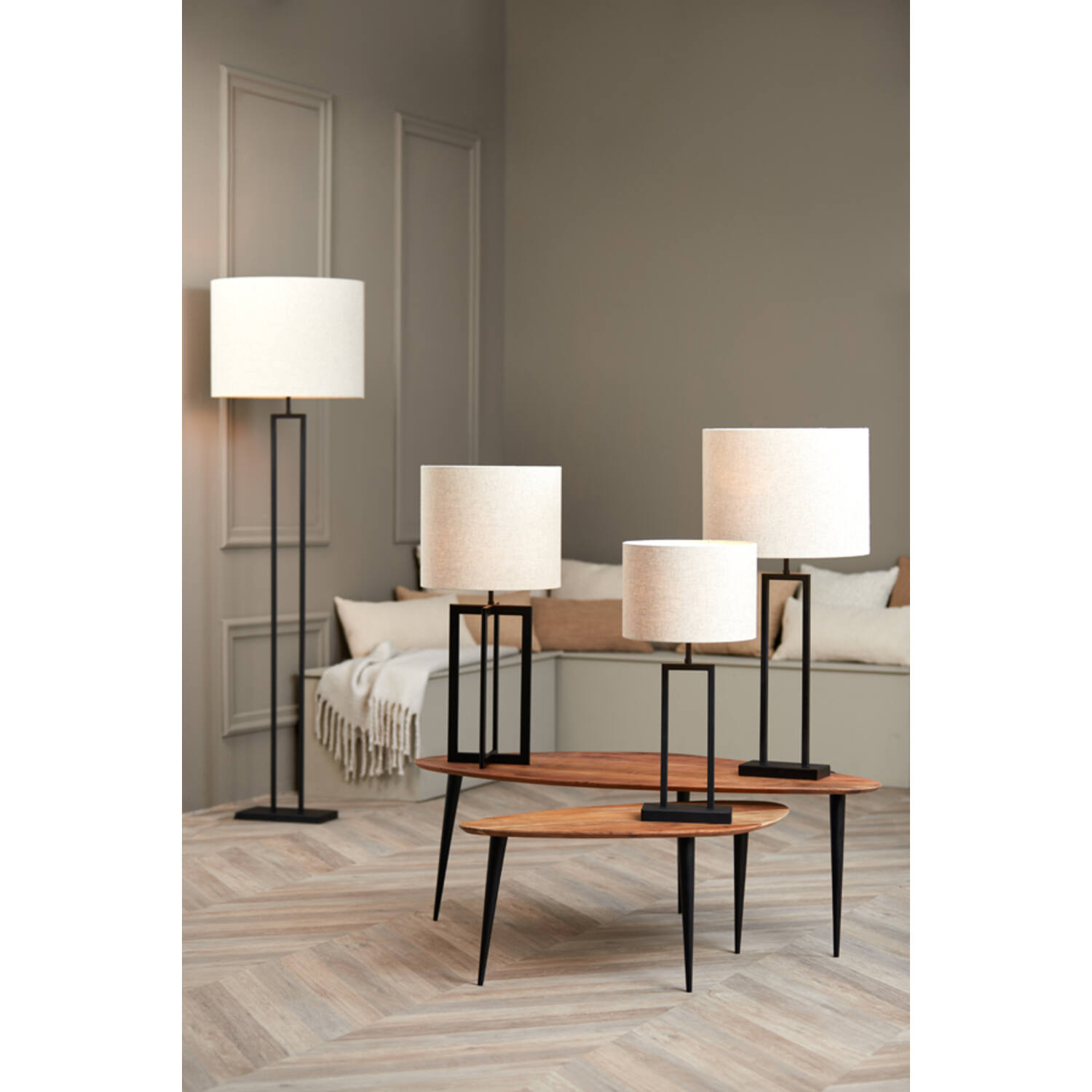 Rene Houtman Lampenkap Cilinder 50x50x38 Cm Naturel