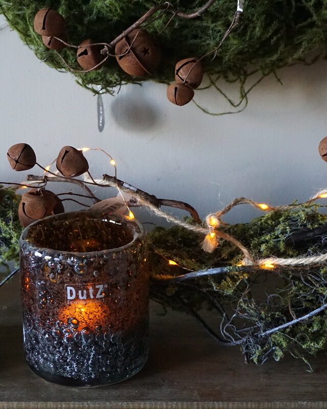 Rene Houtman Decoratieve Rustieke Kersttak Met Bellen | L30 cm
