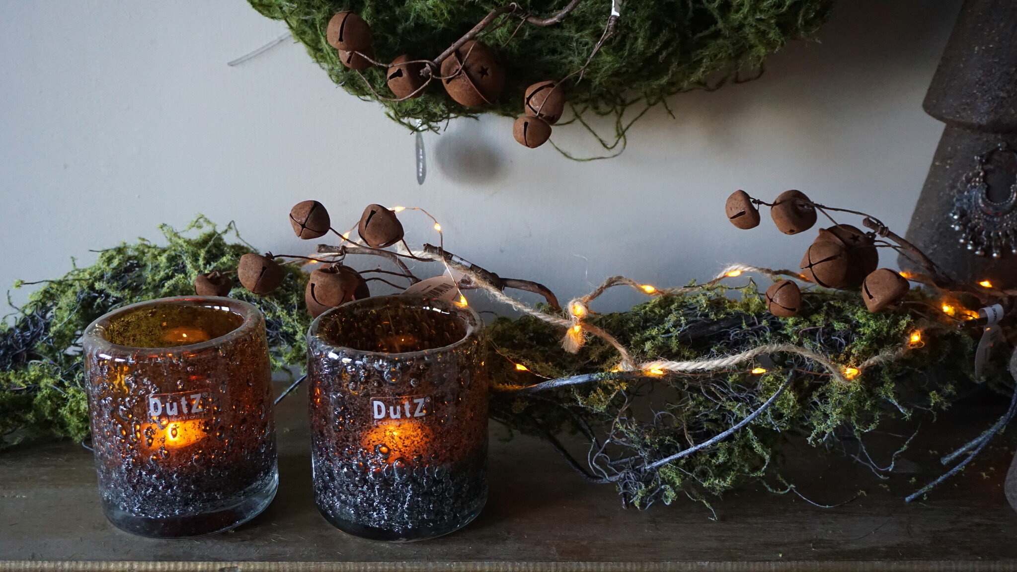 Rene Houtman Decoratieve Rustieke Kersttak Met Bellen | L30 cm