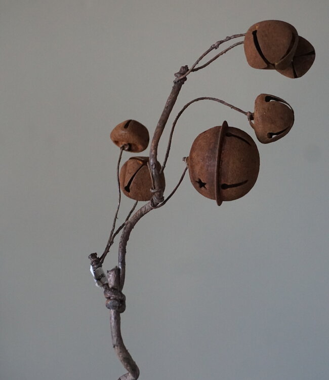 Rene Houtman Decoratieve Rustieke Kersttak Met Bellen | L30 cm