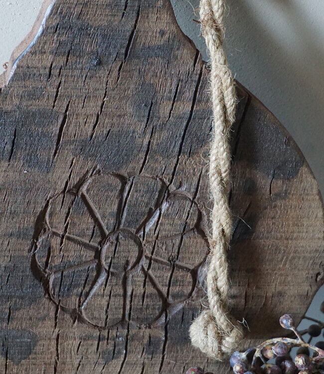 Rene Houtman Stoere Mandela Onderzetter | Hout | H3xB20xL27 cm