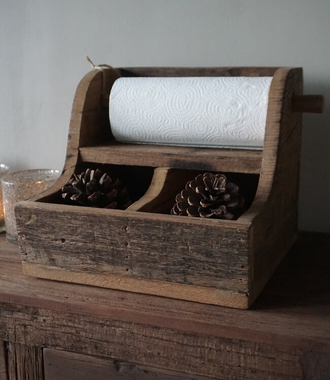 Rene Houtman Keukenrolhouder Greet | Truckwood | H26 x B30 x D30 cm