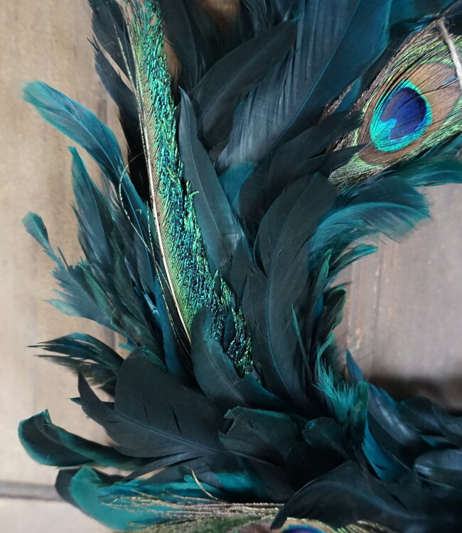 Rene Houtman Krans Pauwenveer Ogen | D35 cm