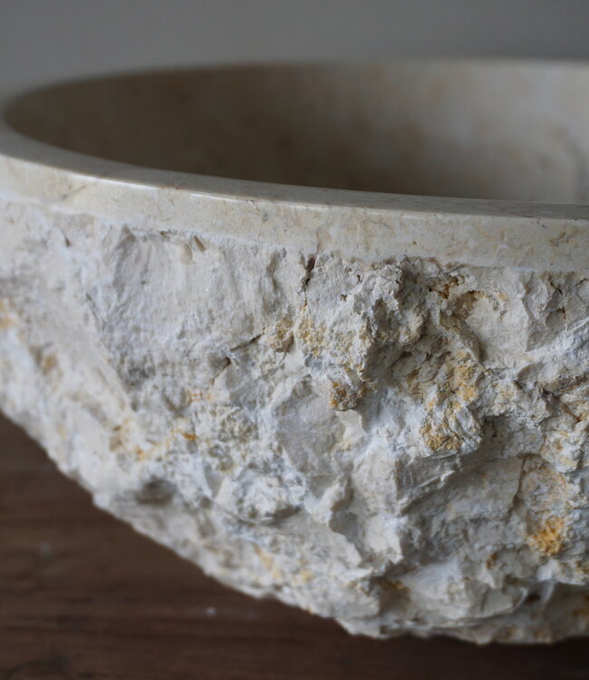 Rene Houtman Waskom Beige Marmer Gekapt B38xH15 Cm