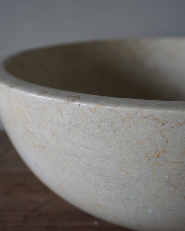 Rene Houtman Ronde Waskom Marmer | Beige | Ø38xH15 cm