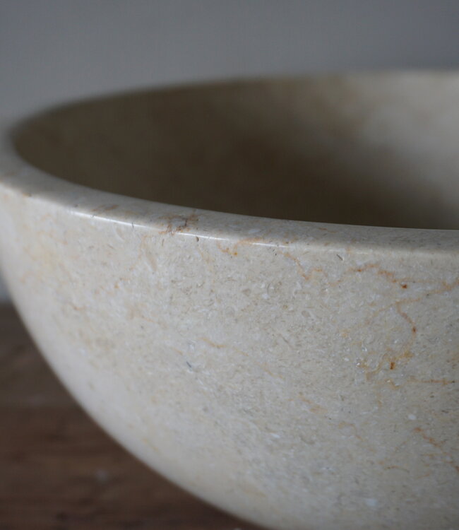 Rene Houtman Ronde Waskom Marmer | Beige | Ø38xH15 cm