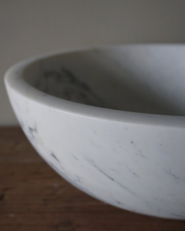 Rene Houtman Waskom Marmor | Wit | Marmer | Ø 40 x H15 cm