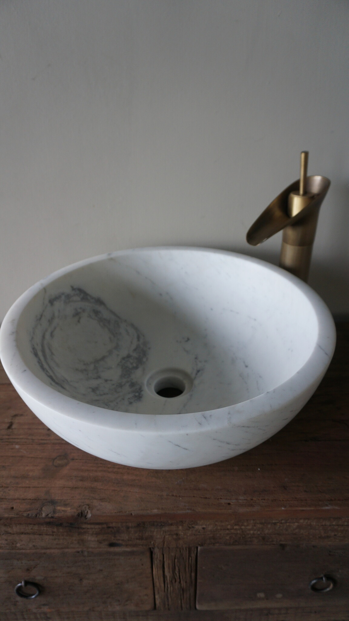 Rene Houtman Waskom Marmor | Wit | Marmer | Ø 40 x H15 cm