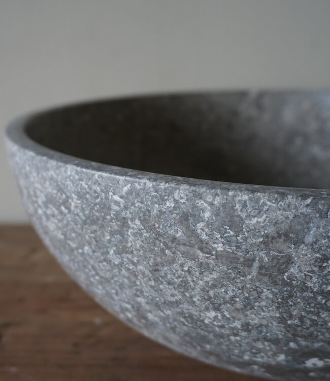 Rene Houtman Luxe Waskom Marmer Grijs | Ø40 x H14 cm