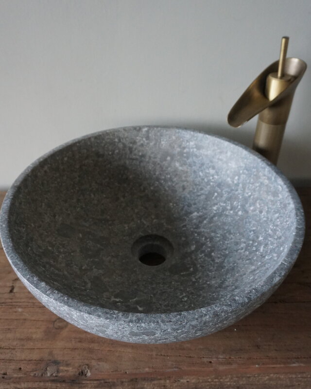 Rene Houtman Luxe Waskom Marmer Grijs | Ø40 x H14 cm