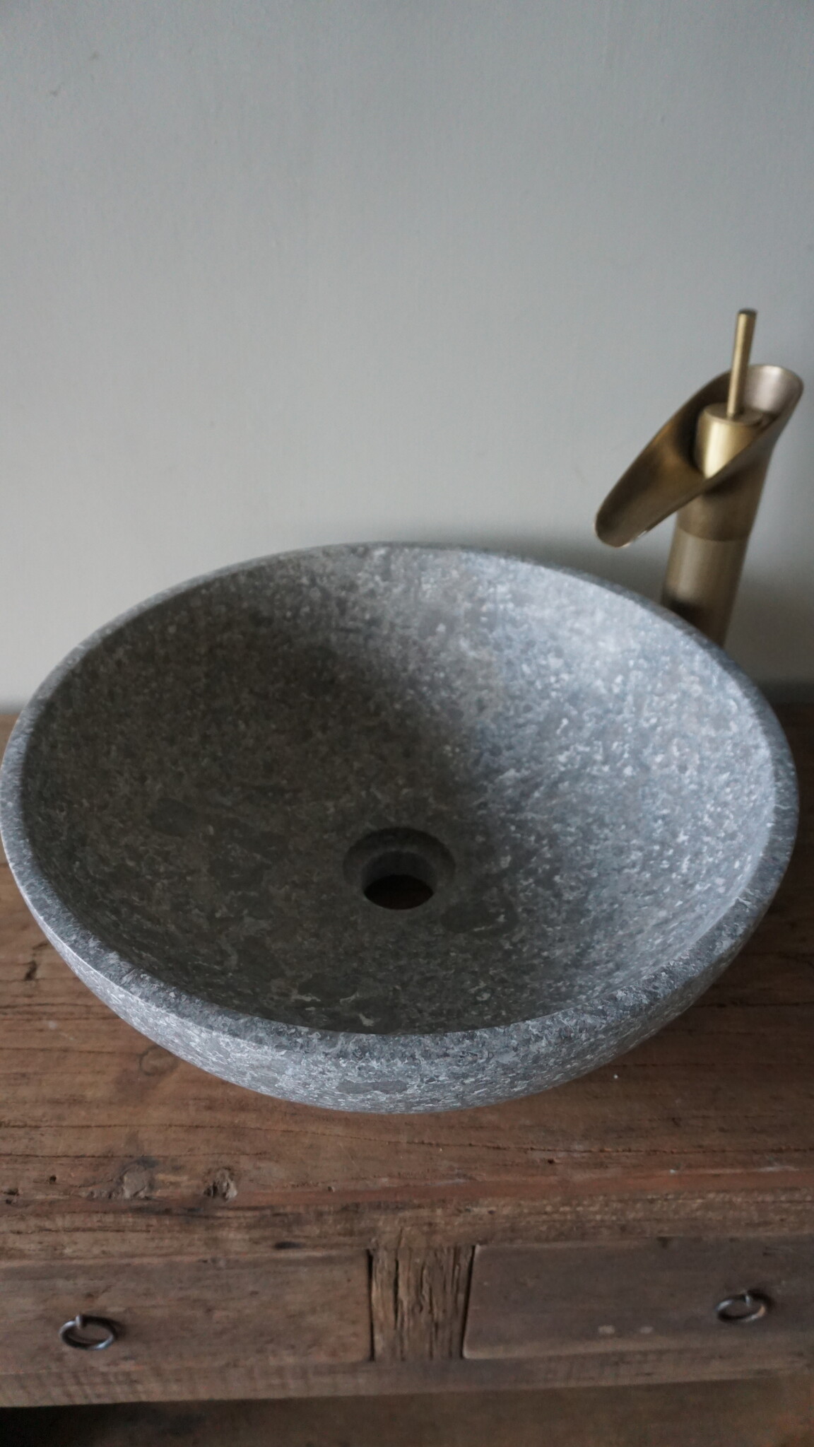 Rene Houtman Luxe Waskom Marmer Grijs | Ø40 x H14 cm