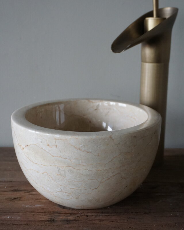 Rene Houtman Waskom Marmer Beige | Ø21 x H12 cm